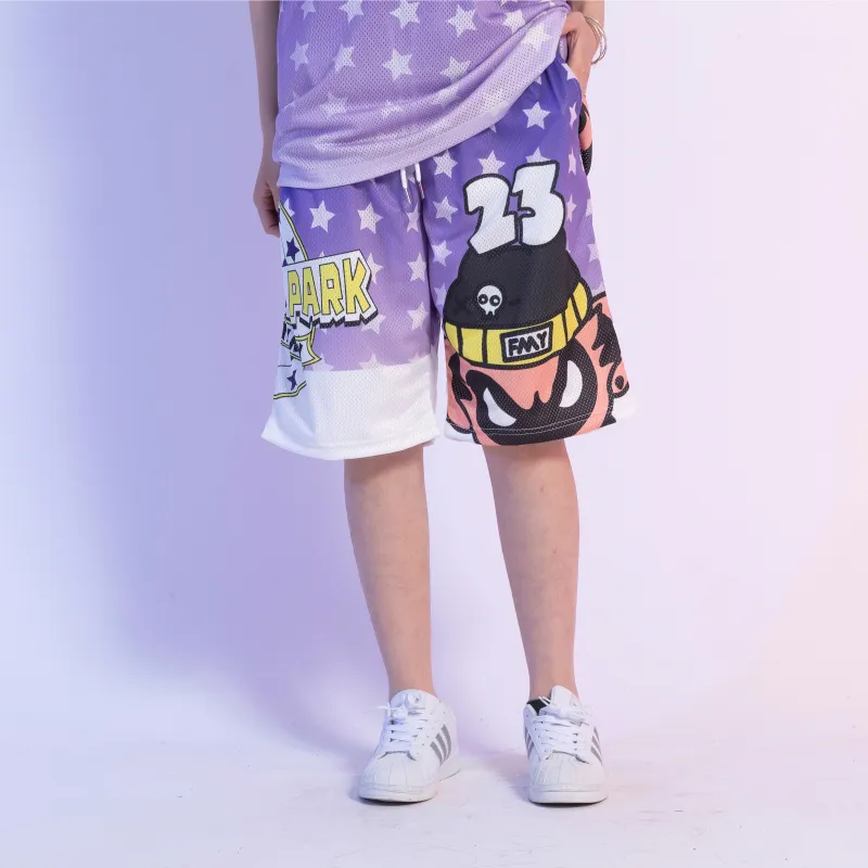 FireMonkey Basketball Shorts Unisex Purple-4