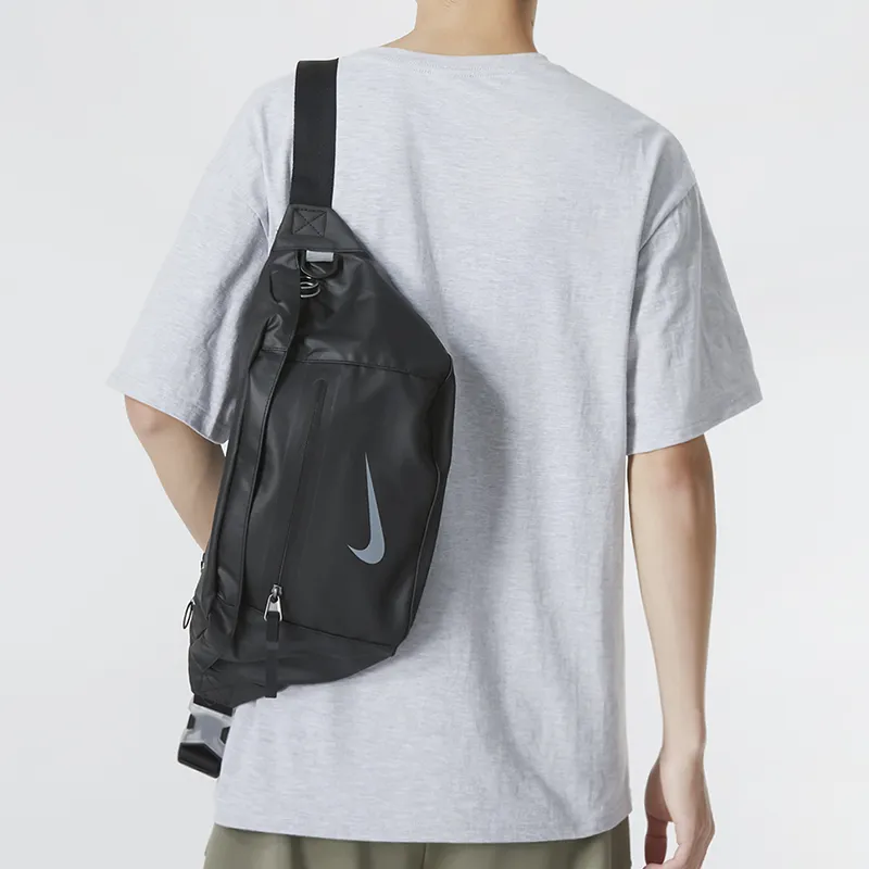 Nike Fabric Shoulder Bag, Crossbody Bag, Fanny Pack Unisex Black-4