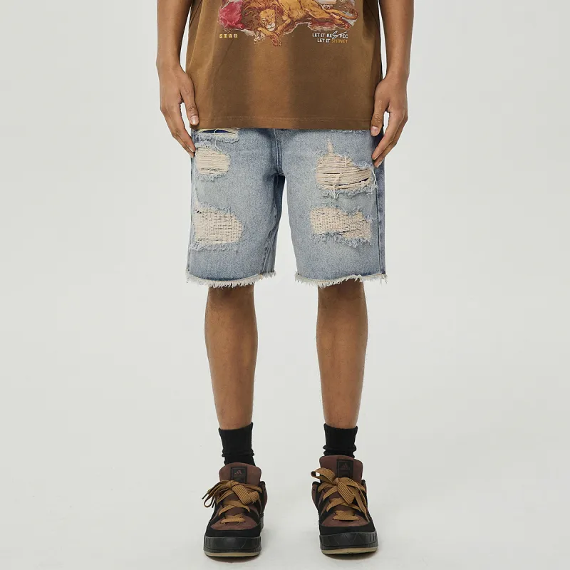 ROCAWEAR Denim Shorts Unisex Washed Blue-2