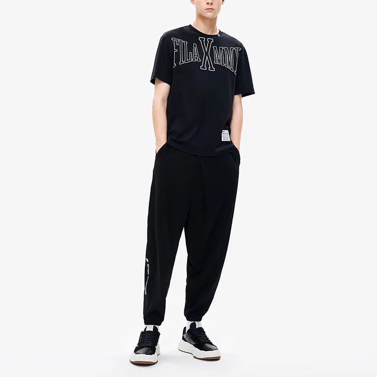 Mihara Yasuhiro X FILA Sports Pants Men Jet Black-2