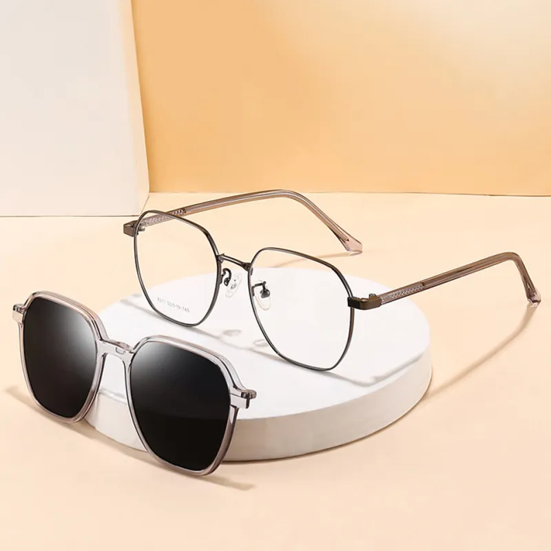 KENMO Plate And Metal Irregular Shape Sunglasses Unisex-3