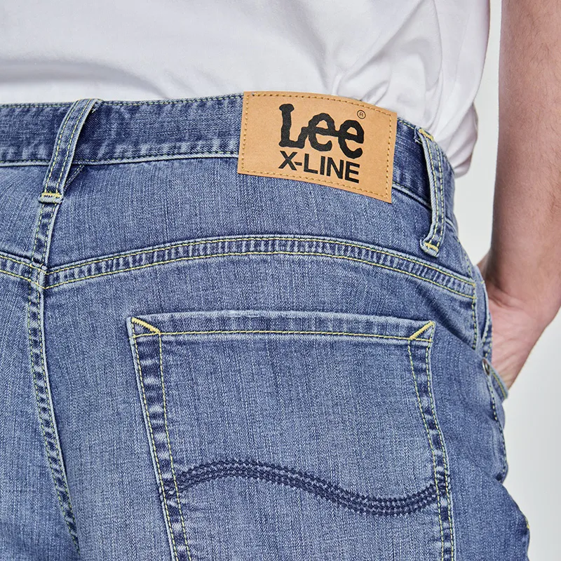 Lee Denim Shorts Men Light Blue-6