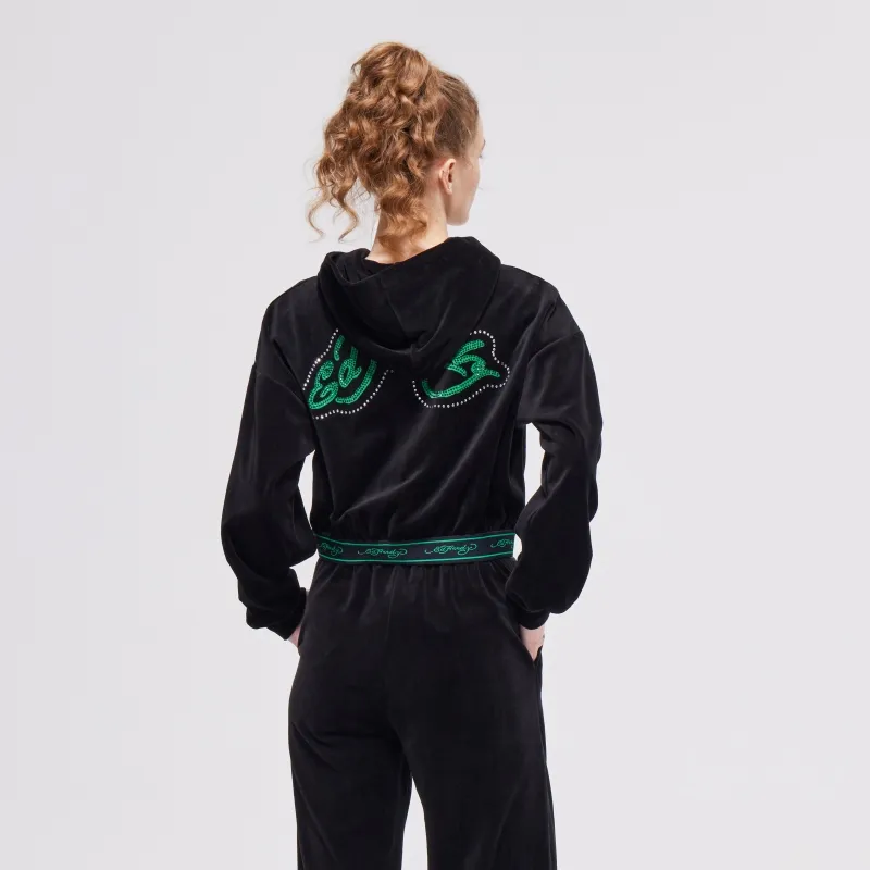 Ed Hardy Sweatshirts Women's Black E1PAW049-2