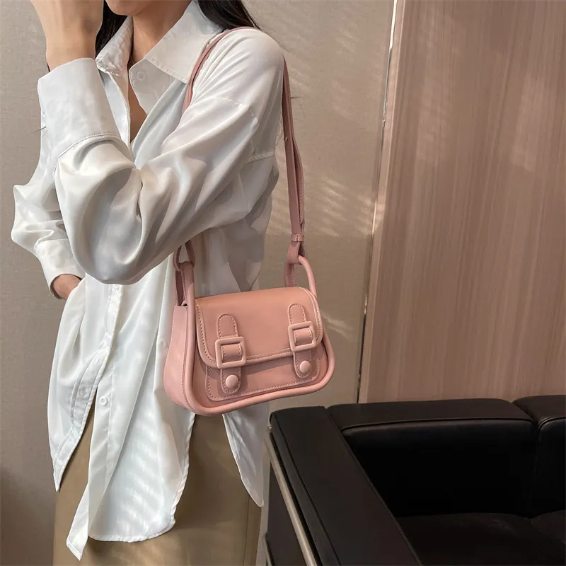 JANE KLAIN PU Shoulder Bag, Crossbody Bag Small Size Women's Pink/Black/Khaki-2