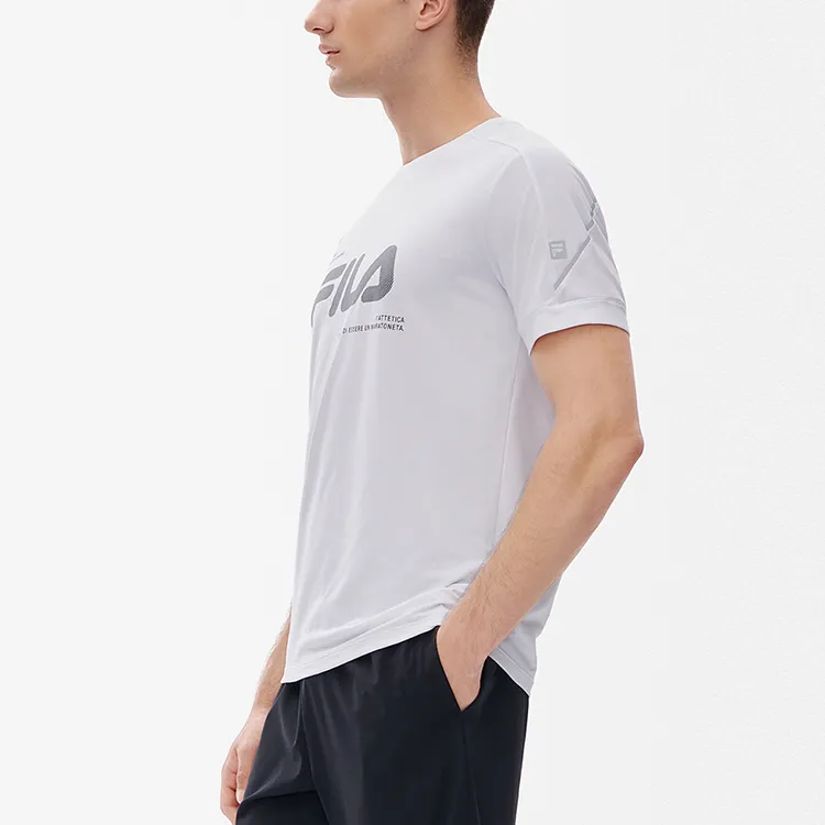 FILA Athletics Set in Sleeve T Shirt Men's Jade White-5