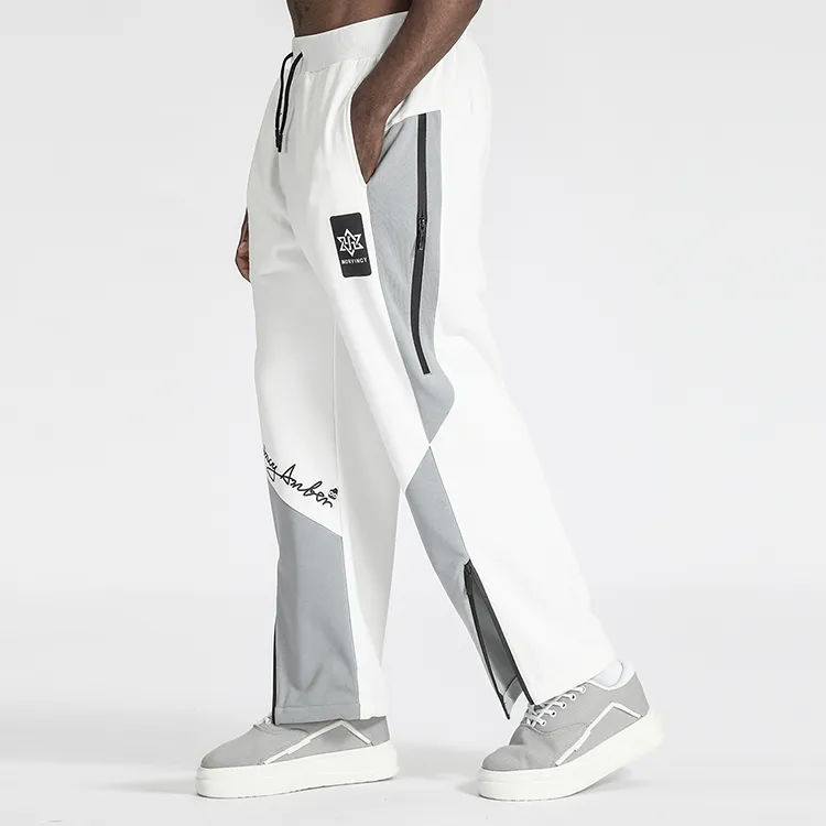 NORVINCY Western Trendy Letter Print Knitted Sweatpants Unisex-9
