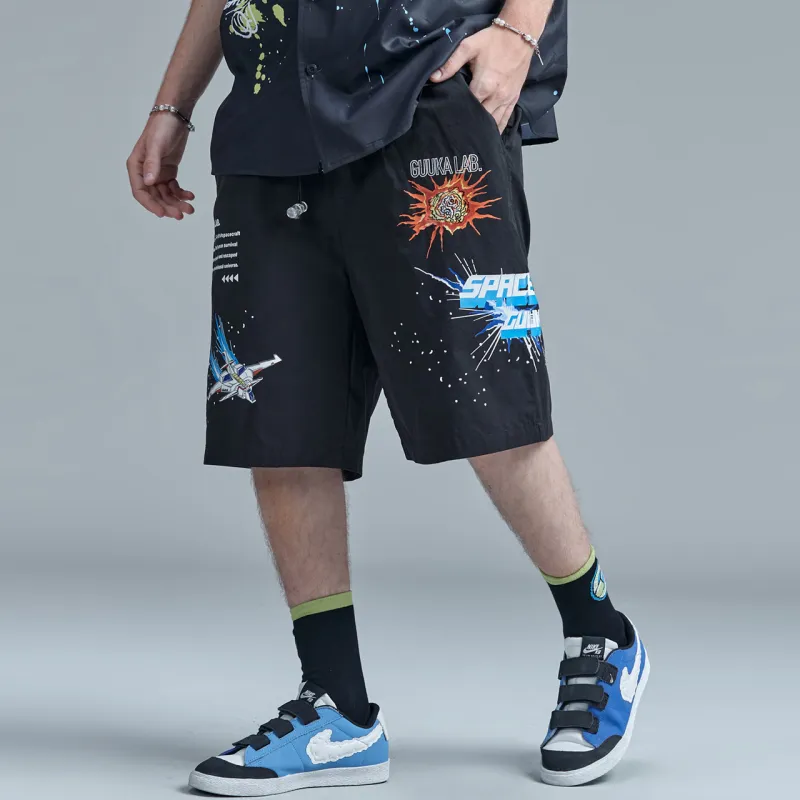 Guuka Casual Shorts Men Black-5