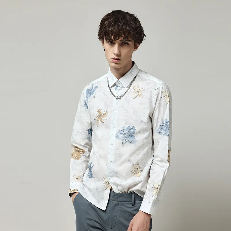 RARE Long Sleeved Shirt Men's Multicolor-4