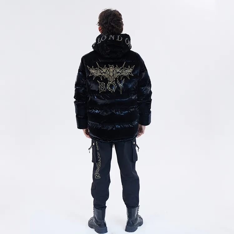 Boy London FW22 Quilted Down Jacket Unisex Black-3
