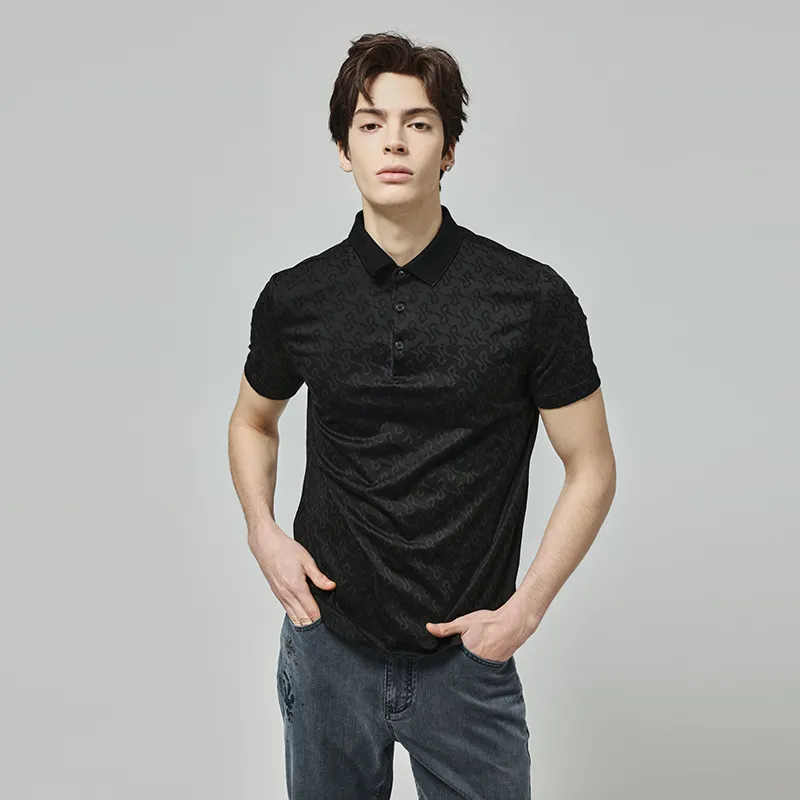 RARE Polo Shirts Men Black-3