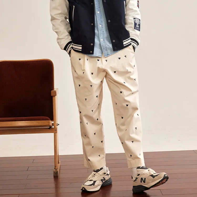 Teenie Weenie Men Casual Pants Unisex Ivory-4