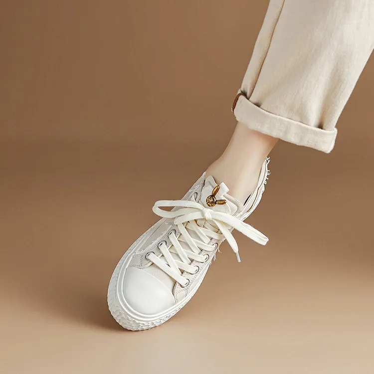 Rosa Bianca Skateboard Shoes Women's Low Top Apricot/Ecru-6