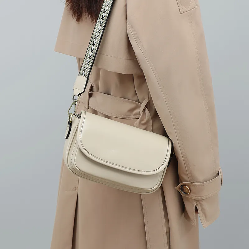 VINEY Cow Leather Bonded Synthetic Leather Small Square Bag Shoulder Bag Small Size Women's Dark Brown-9
