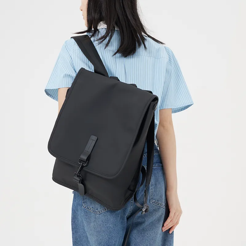 MYEDITION Backpacks PU Black Unisex-4