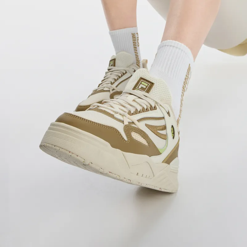 FILA SLAM Anti Slip Wear Resistant Low Top Skateboard Shoes Women's White Umber-7