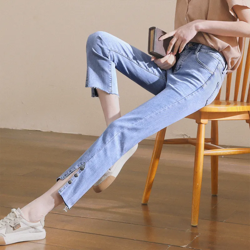 MITUAN Straight Jeans Women's Blue-4