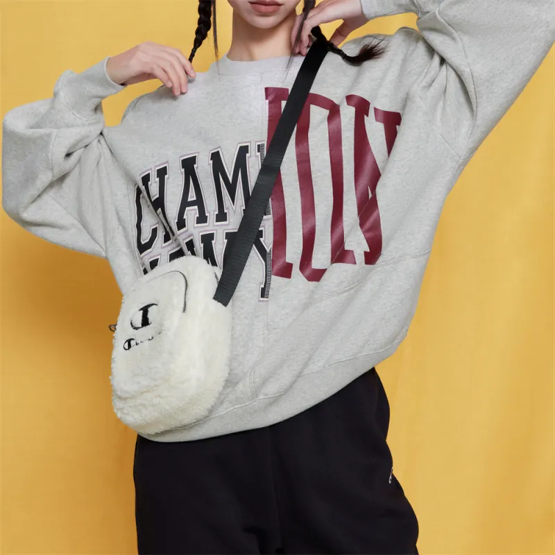 Champion Fabric Shoulder Bag Unisex Ecru/Brown/Pink-7