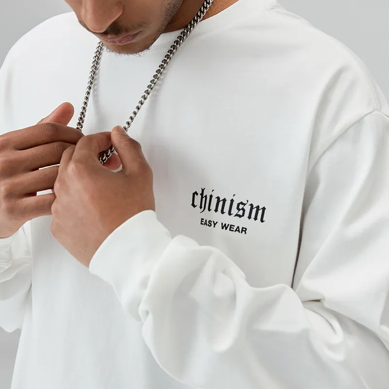 CHINISM Drop Shoulder Sleeve T Shirt Unisex-5