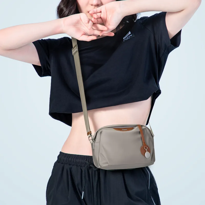 GOLF Oxford Fabric Bonded Synthetic Leather Crossbody Bag Small Size Women's Multicolor-13