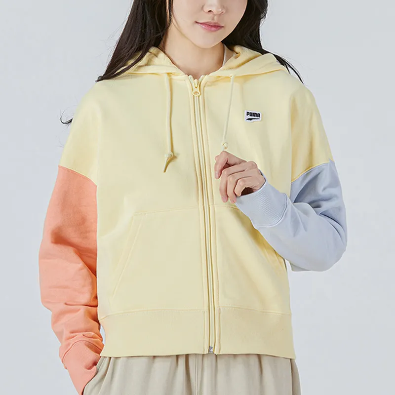 PUMA Downtown Cropped Coats Women's Yellow-2