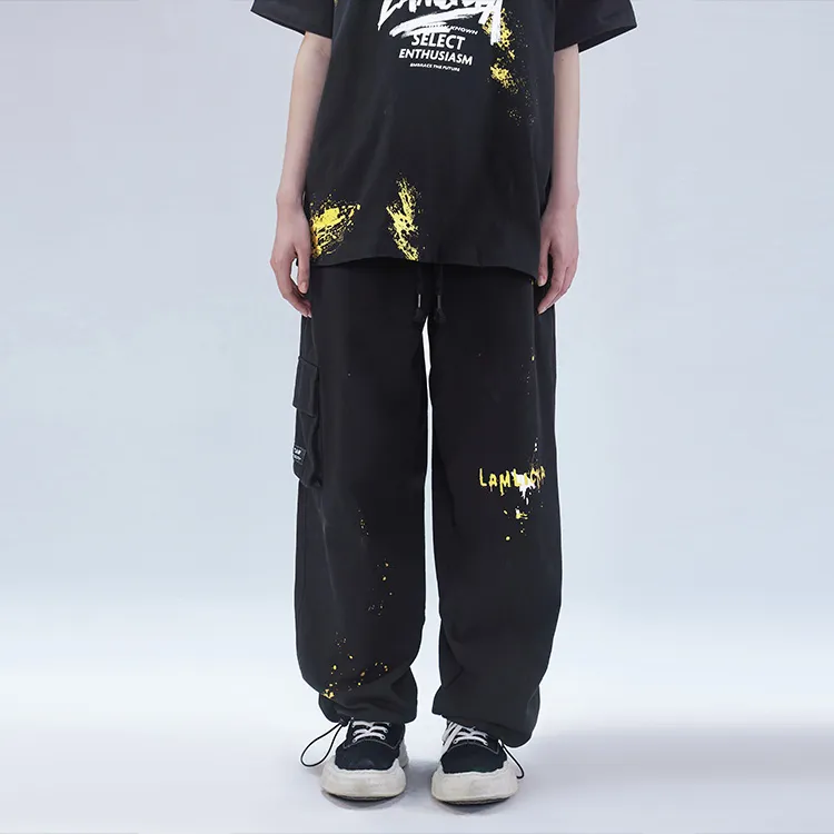 LAMLICKA Casual Pants Unisex Black-2