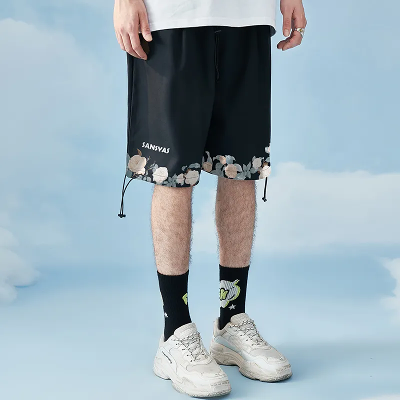 SANSYAS Casual Shorts Unisex Black-5