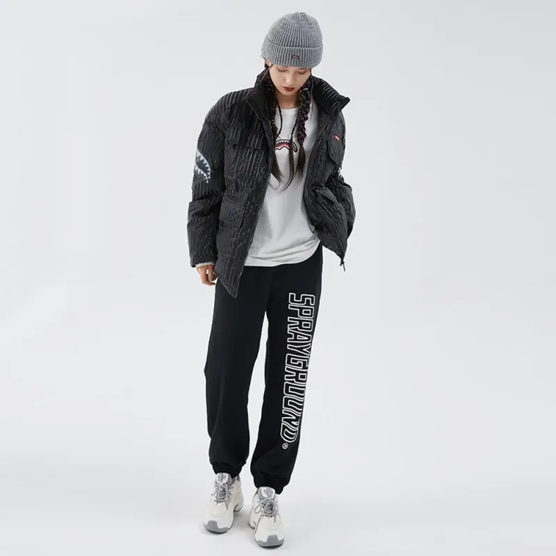 SPRAYGROUND Stripes Stand Collar Loose Fit Thickened Down Jacket Unisex-10