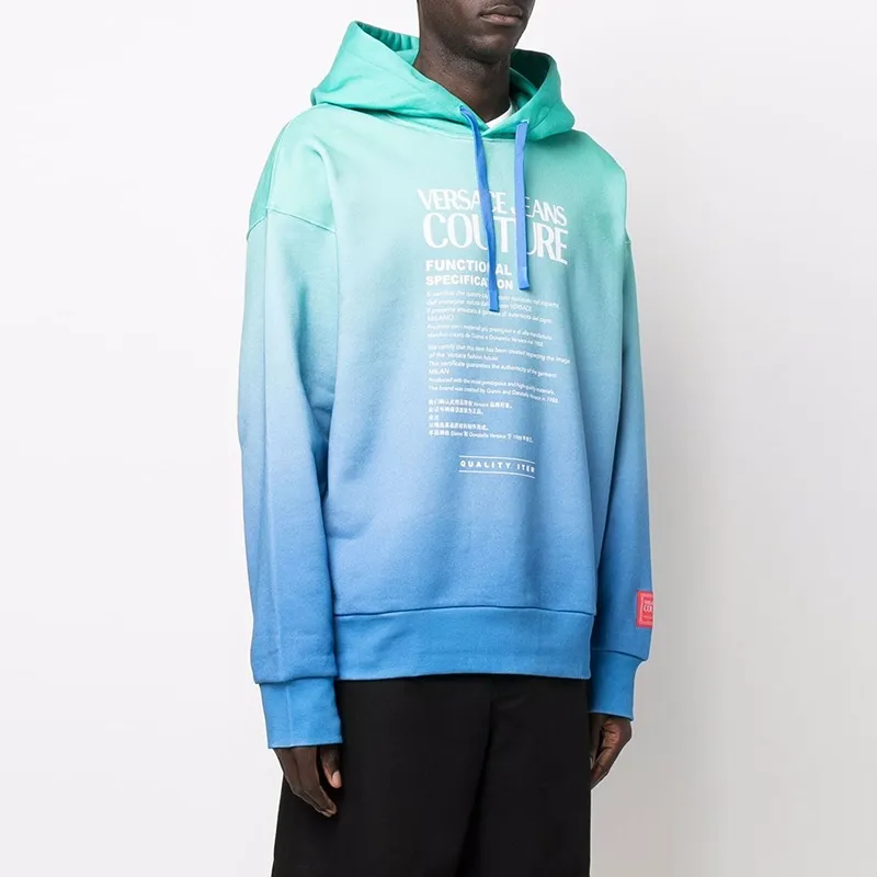 VERSACE JEANS COUTURE Sweatshirts Men Green Gradient-3