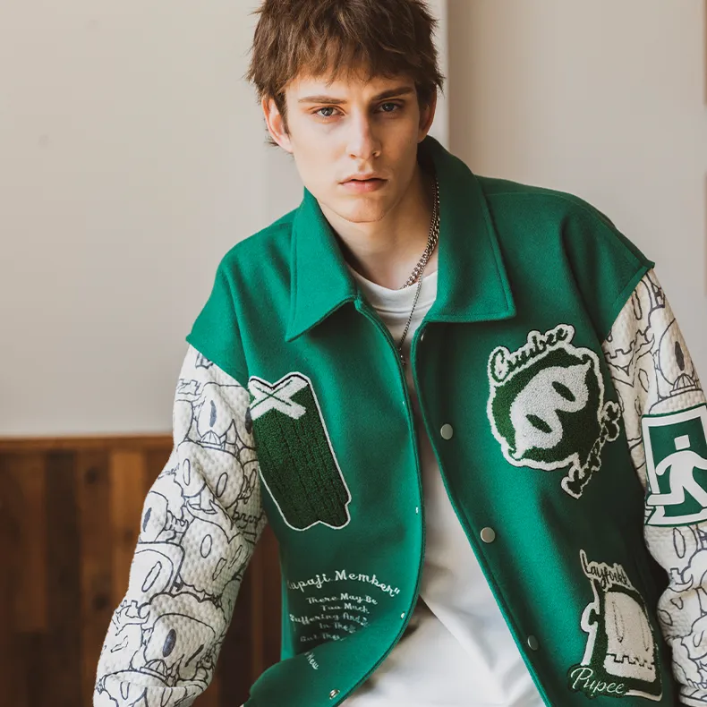 WAYNEXZAVIER x Kupaji Jacket Men's Green-5