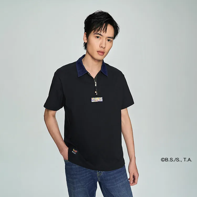 Dragon Ball X Lee X Dragon Ball Co brand Polo Shirts Unisex Black-6