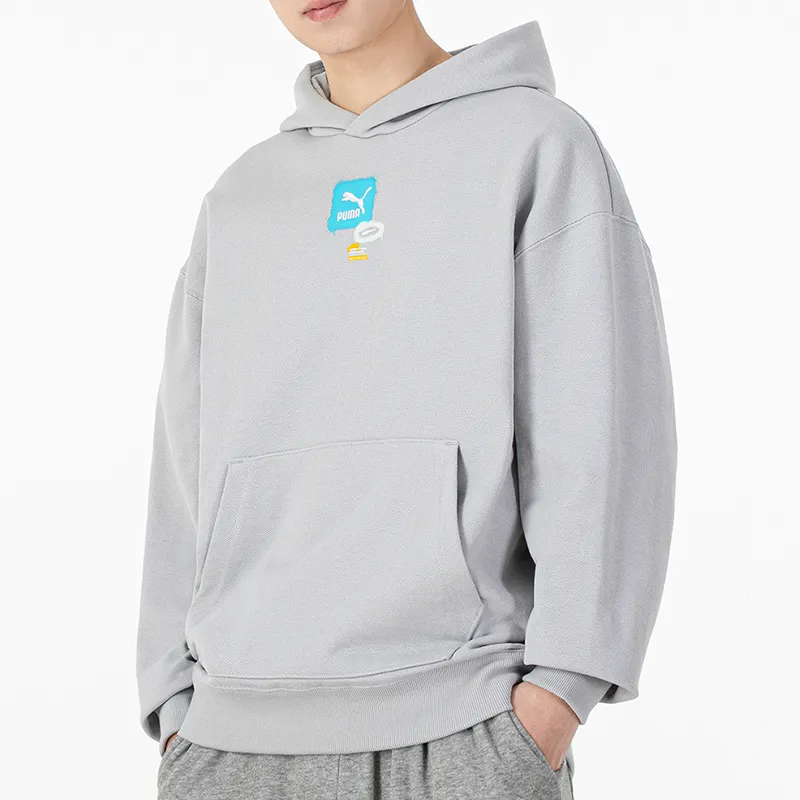 PUMA Sweatshirts Men Light Gray-4