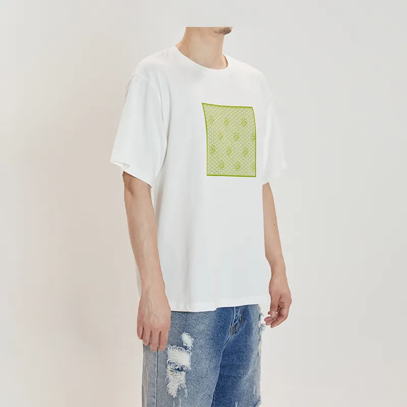 Cheng Jin Yi Bureau Elbow-Length Sleeved T-Shirt Unisex White-4