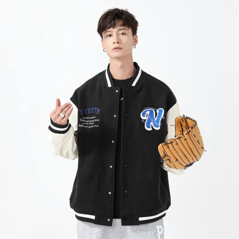 Yvette Thickened Baseball Jacket Spring Fall Unisex-2