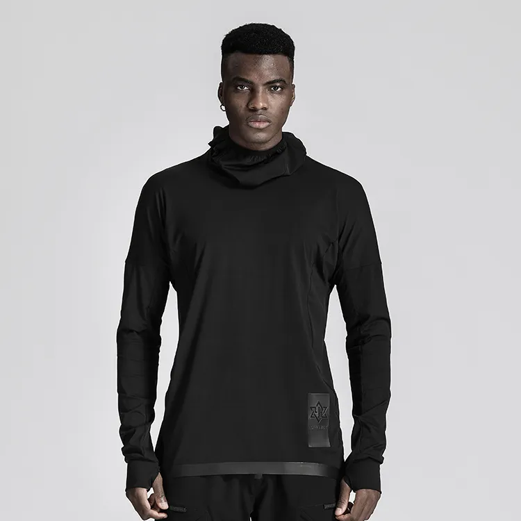 NORVINCY Comfortable And Breathable Sweat Wicking American Style Long Sleeved T Shirt Unisex-2