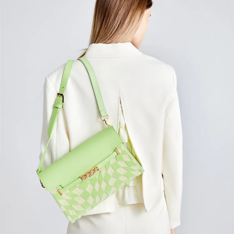 CHARLES&KEITH PU Charles & Keith Bag Crossbody Bag, Shoulder Bag Women's Light Blue/Mint Green-8