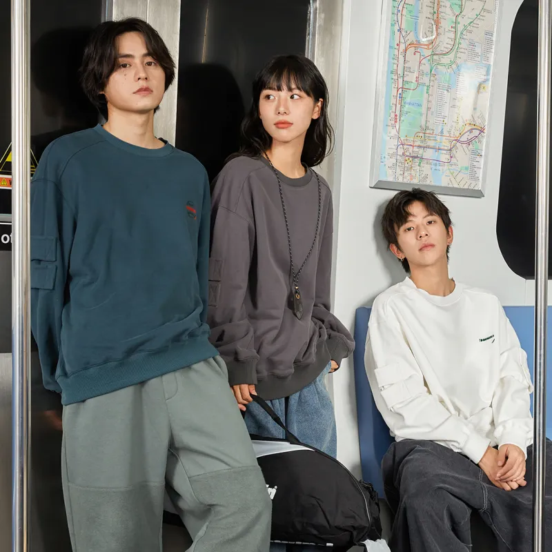 TIKIMOMOKA Japanese Tooling Couple Series Sweatshirts Unisex-3
