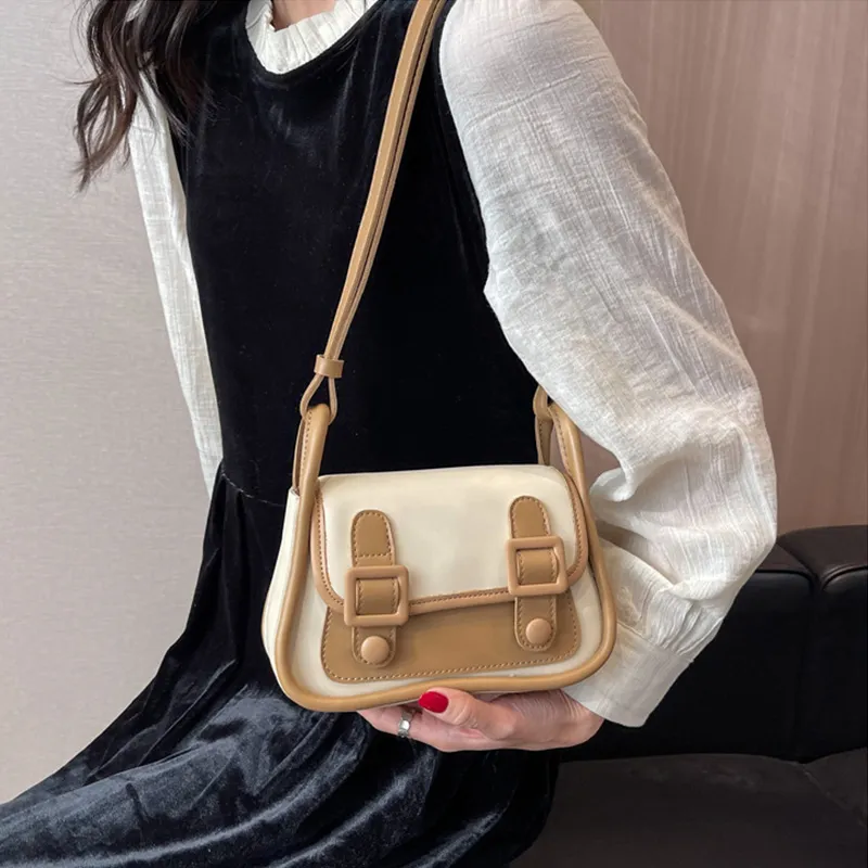 JANE KLAIN PU Shoulder Bag, Crossbody Bag Small Size Women's Pink/Black/Khaki-21
