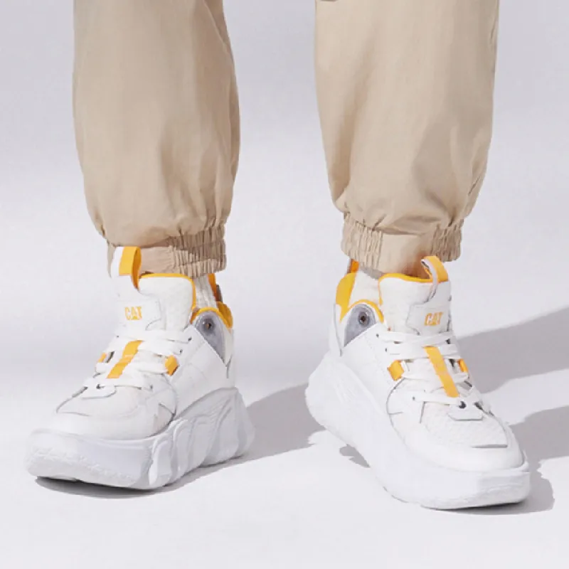 CAT Imposter Mesh Low Top Sports Casual Shoes Unisex White Yellow-5
