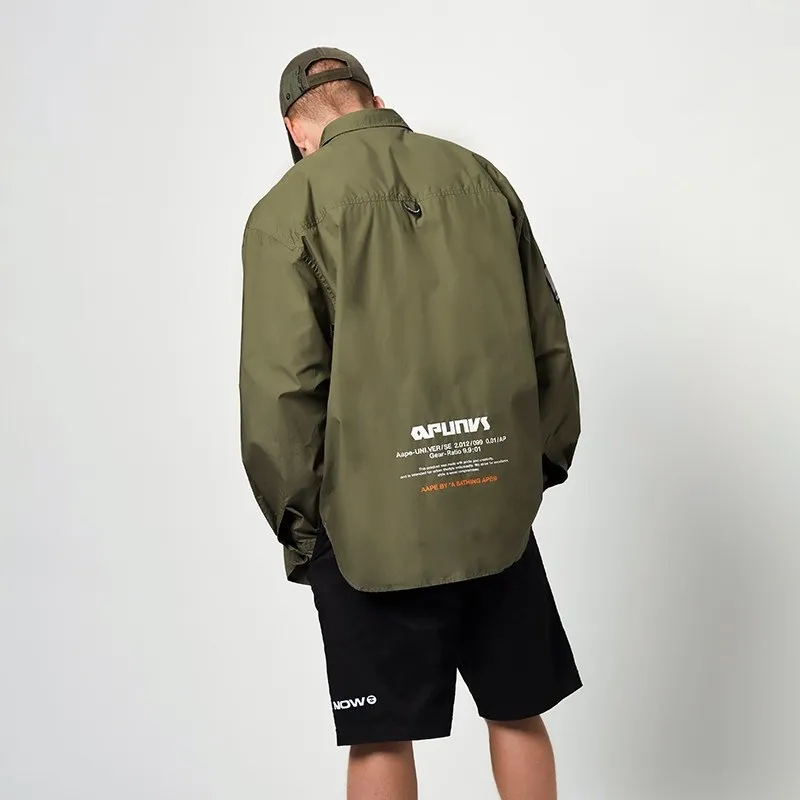 Aape Logo print Cotton Shirt-5