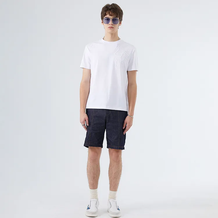 DAVID NAMAN Denim Shorts Men Navy Blue-3