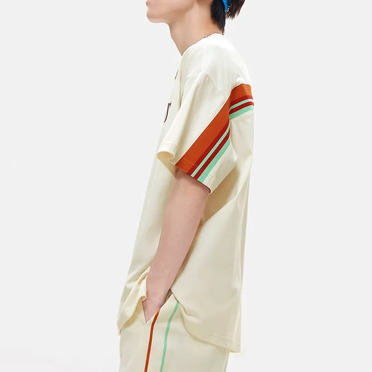 FILA FUSION x FACETASM Drop Shoulder Sleeve T Shirt Men's Maltose White-3