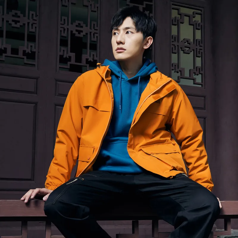 Erke Trench Coats Men Warm Sun Orange-2