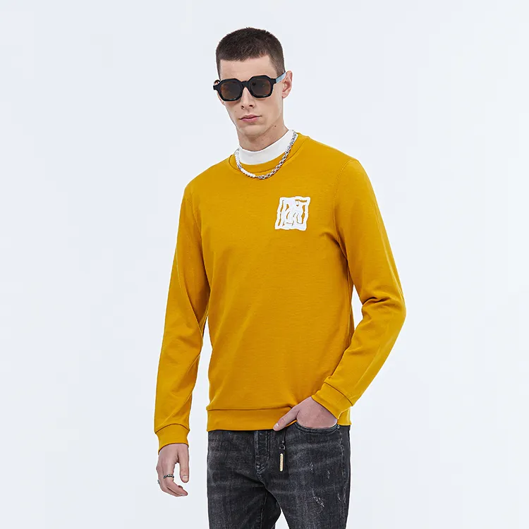 DAVID NAMAN Sweatshirts Men Yellow-3