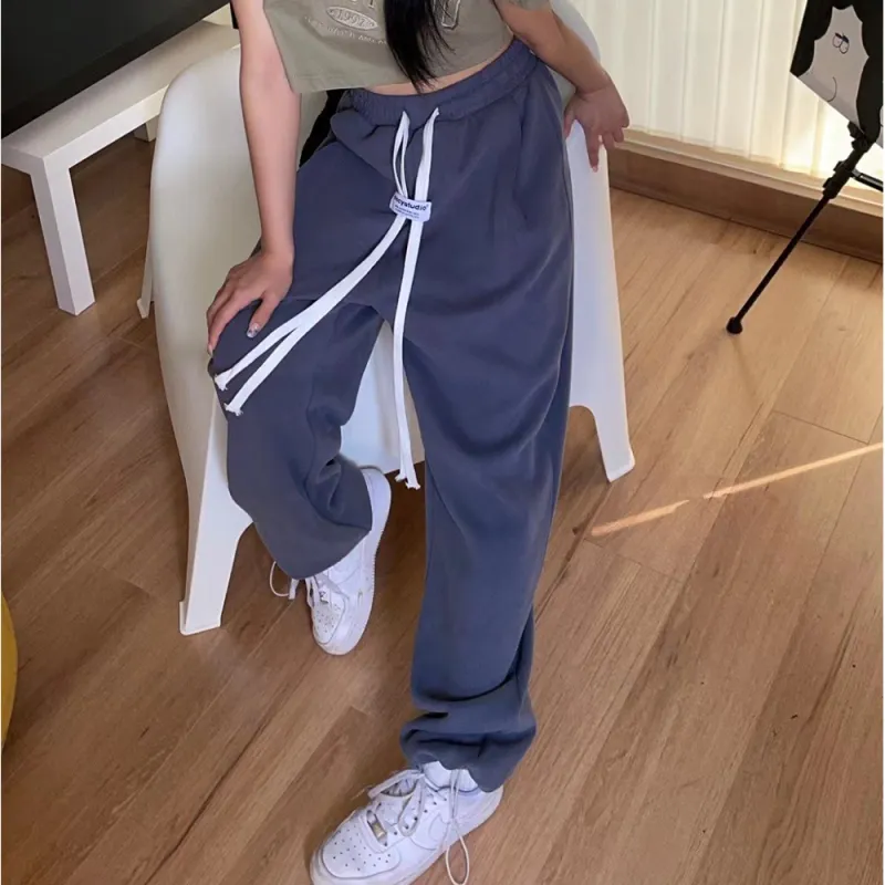 NECY Straight Thickened Casual Pants Women's-13