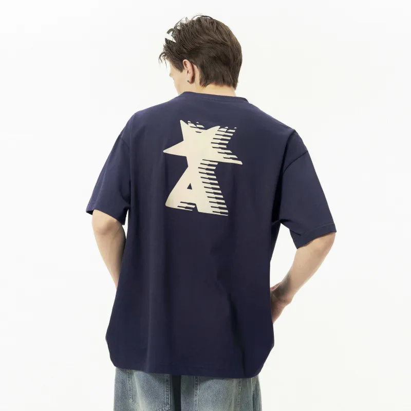 ALL NIGHT DAYS Star Letter Print Unisex T-shirt-4
