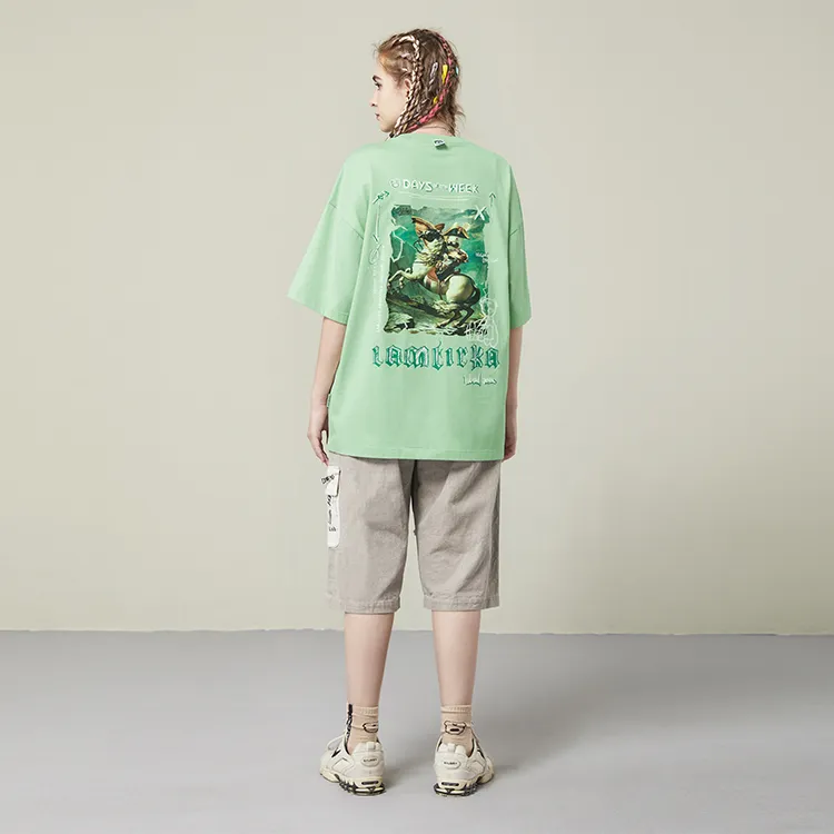 LAMLICKA Casual Shorts Unisex Khaki-3