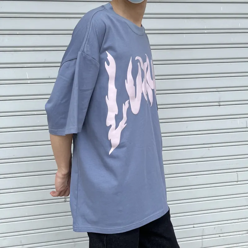LVXWA T Shirt Unisex Dark Dusty Blue-3