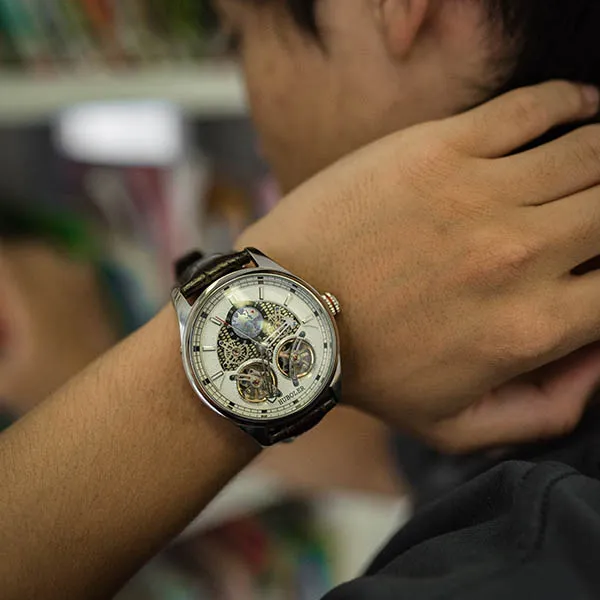 HANBORO Star Collection Automatic Mechanical Movement Watch Men's Watches Gold Dial HBR88821-BBZ-3