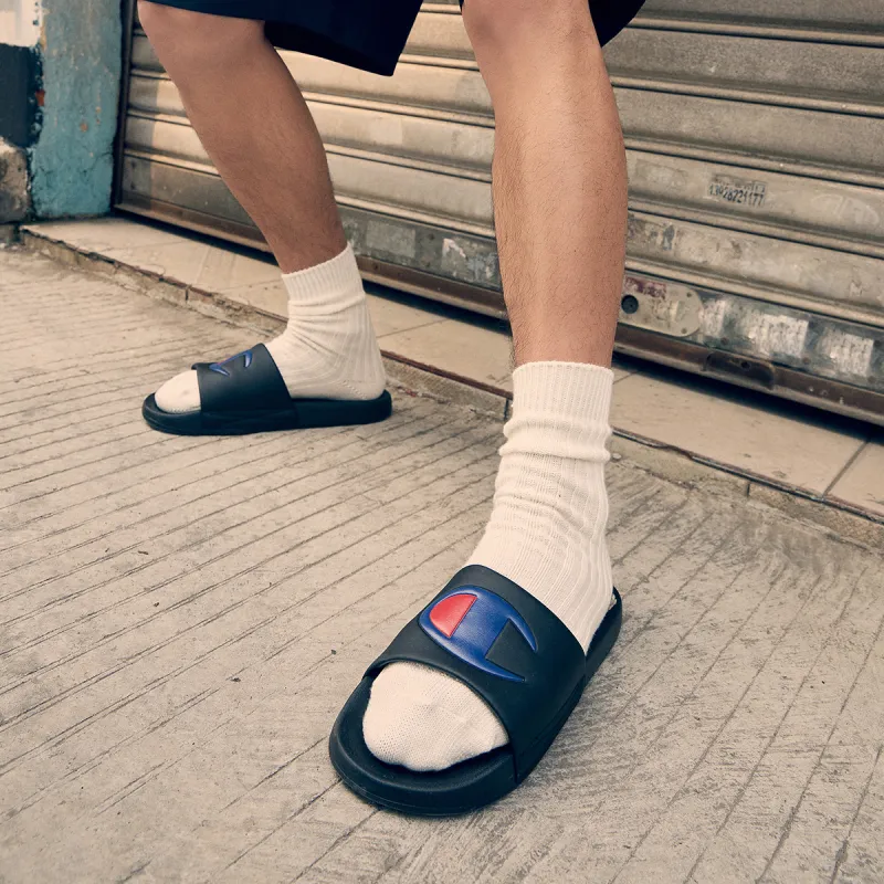 Champion Campus Sports Slippers Unisex Black-4