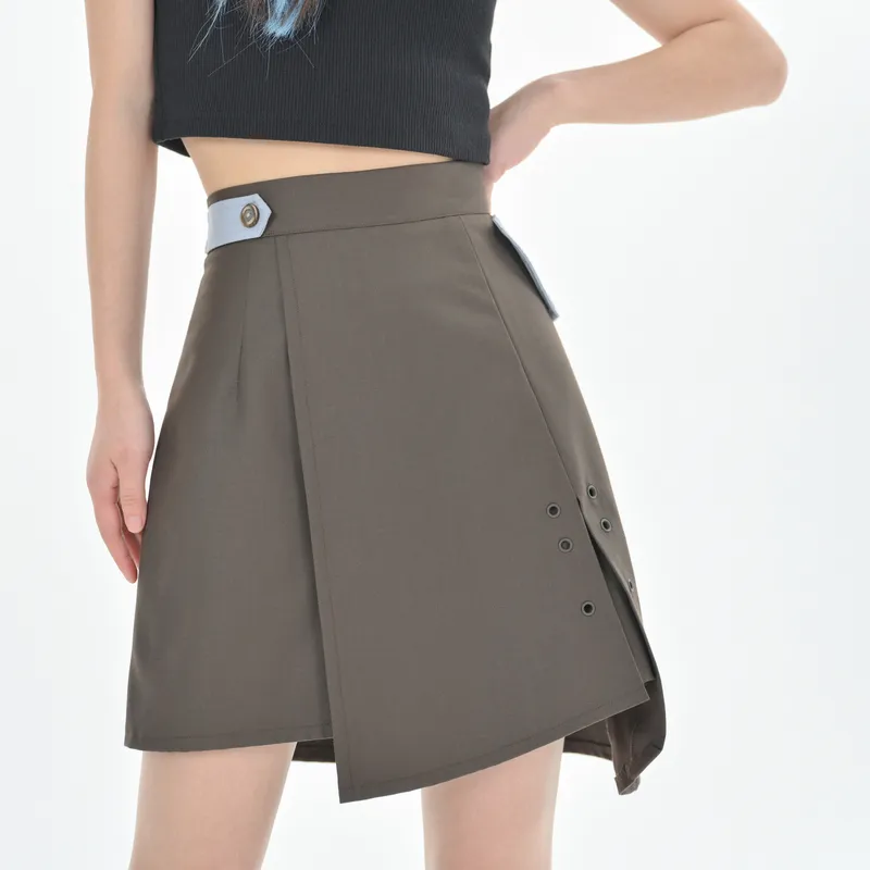 Snbl Casual Short Skirts Women's Dark Brown-2
